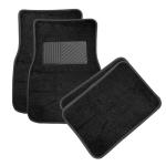MUQIDA 4PCS Car Floor Mats, Anti-Slip Waterproof Car Carpets with Safety Heel Pad, Heavy Duty Floor Mat for All Weather Protection, Universal Trim to Fit for Sedans Trucks SUVs (Black)
