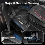 OEDRO Upgraded Floor Mats Fit for Toyota Grand Highlander 2024 2025 2026 w/Subwoofer 7 Seat(Include Hybrid), TPE Interior Seat Back Covers and Cargo Liner Behind 3rd Row (Trunk Mat with Backrest Mat)