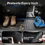 OEDRO Upgraded Floor Mats Fit for Toyota Grand Highlander 2024 2025 2026 w/Subwoofer 7 Seat(Include Hybrid), TPE Interior Seat Back Covers and Cargo Liner Behind 3rd Row (Trunk Mat with Backrest Mat)