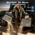 OEDRO Upgraded Floor Mats Fit for Toyota Grand Highlander 2024 2025 2026 w/Subwoofer 7 Seat(Include Hybrid), TPE Interior Seat Back Covers and Cargo Liner Behind 3rd Row (Trunk Mat with Backrest Mat)