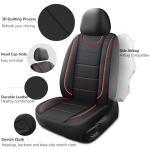 HChengkikz Car Seat Covers, Quilting Leather Seat Covers Full Set, Waterproof Faux Leather Automotive Seat Covers for Cars, Universal Car Seat Protectors Fit for Suvs,Trucks,Airbag Compatible (N4)