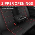 HChengkikz Car Seat Covers, Quilting Leather Seat Covers Full Set, Waterproof Faux Leather Automotive Seat Covers for Cars, Universal Car Seat Protectors Fit for Suvs,Trucks,Airbag Compatible (N4)