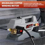 ZORVYGO Pressure Washer, Power Washer with Brushless Induction Motor, 3 Precision Nozzles, 1000ML Foam Cannon, High Pressure Washer for Cleaning Cars, Houses, Driveways