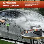 ZORVYGO Pressure Washer, Power Washer with Brushless Induction Motor, 3 Precision Nozzles, 1000ML Foam Cannon, High Pressure Washer for Cleaning Cars, Houses, Driveways