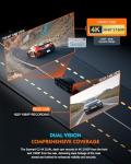Sarmert C2 4K Dual Dash Cam Front and Rear - Built-in GPS and 5G WiFi, Free 64GB Card Included, 4K UHD Dash Camera for Cars, Night Vision, WDR, Loop Recording, App Control, 24H Parking Mode