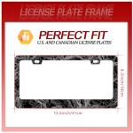 Topographic Map License Plate Frame Topography Stainless Steel License Plate Frame Auto Parts Decoration with Screws License Plate Holder for Men Women 12x6 Inch