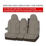 EKR Sienna Seat Covers for 2021 2022 2023 2024 2025 2026 Toyota Sienna LE, XLE,8 Seats,2nd Row 4/2/4 Split,Waterproof Seat Covers Full Set for Trucks - Three Row,Neoprene (Black)