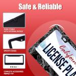 Topographic Map License Plate Frame Topography Stainless Steel License Plate Frame Auto Parts Decoration with Screws License Plate Holder for Men Women 12x6 Inch