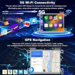 5GWifi Upgrade Car Radio for Dodge Charger 2011-2014, Journey 2011-2020, Chrysler 300 300C 2011-2014, Head Unit Touch Screen Stereo Wireless Carplay Android Auto GPS FM Camera (Only Fit 8.4in Screen)