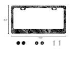 Topographic Map License Plate Frame Topography Stainless Steel License Plate Frame Auto Parts Decoration with Screws License Plate Holder for Men Women 12x6 Inch