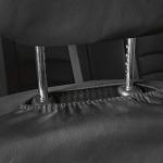 Motor Trend Black Stitched Faux Leather Car Seat Covers – Premium Automotive Bucket Front Seat Covers, Made for Vehicles with Removable Headrests, Fits Most Car Truck SUV