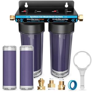Spotless Water System for Car Wash,Deionized Water System for Car Wash, Deionized Water Filter with Resin,Suitable for RVs,Cars,Motorcycles,Windows,Boats,Without The Need for Towel Drying