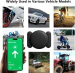 Mini GPS Tracker for Cars,Car Tracker with Magnetic Case,No Monthly Fee Real Time Car GPS Tracker Work with Apple Find My(iOS Only) (1PCS White Tracker, Black Magnetic Case)
