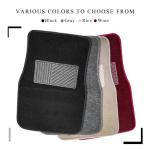 MUQIDA 4PCS Car Floor Mats, Anti-Slip Waterproof Car Carpets with Safety Heel Pad, Heavy Duty Floor Mat for All Weather Protection, Universal Trim to Fit for Sedans Trucks SUVs (Gray)