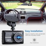 4K+FHD 1080P Dash Cam Front and Rear with Free 64GB Card, Dual Dash Camera for Cars,5G WiFi High Speed,Super Night Vision,Ultra Wide Angle, IPS Screen, G-Sensor, 24H Parking Mode,Up to 256GB Supports
