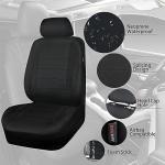 CAR PASS Neoprene EVA Waterproof car seat Covers Front Seats Only, Universal fit for SUV Vehicles Automotive with 5mm Composite EVA Inside,Airbag Compatible (Two Seats, Black and Black)