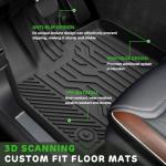 Floor Mats for Toyota Sienna 7 Seats 2021-2025(Not fit 2025 Platinum) Upgrade Trunk Mat All Weather TPE Floor Liners Fit for Sienna XLE/XSE/Limited/Edition Cargo Liner Anti-Slip Full Set Car Mats