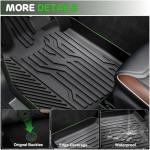 Floor Mats for Toyota Sienna 7 Seats 2021-2025(Not fit 2025 Platinum) Upgrade Trunk Mat All Weather TPE Floor Liners Fit for Sienna XLE/XSE/Limited/Edition Cargo Liner Anti-Slip Full Set Car Mats