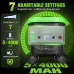 Cordless Pressure Washer, portable pressure washers with 3.5Gal Tank,7 Adiustable Handheld Portable Pressure Washers with 6-in-1 Nozzle, Max 550PSl,16.7FT Hose, 5x4000mAh portable power washer for Car