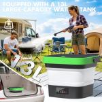 Cordless Pressure Washer, portable pressure washers with 3.5Gal Tank,7 Adiustable Handheld Portable Pressure Washers with 6-in-1 Nozzle, Max 550PSl,16.7FT Hose, 5x4000mAh portable power washer for Car