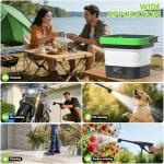 Cordless Pressure Washer, portable pressure washers with 3.5Gal Tank,7 Adiustable Handheld Portable Pressure Washers with 6-in-1 Nozzle, Max 550PSl,16.7FT Hose, 5x4000mAh portable power washer for Car