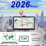 GPS Navigator for Car, 2026 Map 7 inch Touch Screen Car GPS 256-16GB,Voice Turn Direction Guidance, Support Speed and Red Light Warning, North America Lifetime map Free Update Truck(Grenn)