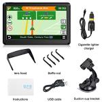 GPS Navigator for Car, 2026 Map 7 inch Touch Screen Car GPS 256-16GB,Voice Turn Direction Guidance, Support Speed and Red Light Warning, North America Lifetime map Free Update Truck(Grenn)