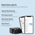 Benbengo OBD GPS Tracker for Vehicles & Fleet, Plug in Car Tracker, 10-sec Real Time, 1-Year Trip Data, 5-Day Free Trial, Speeding and Driver Behavior Tracker for Teens, Mileage Log, Low Subscription