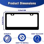 Cherry Blossoms License Plate Frame Beautiful Pink Flowers License Plate Frames Funny Auto Accessory Bracket Stainless Steel License Plate for Women Men 6x12 Inch