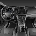 CAR PASS Leather Steering Wheel Cover and Waterproof Car Floor Mats,Microfiber Universal Car Combo Fit for 95% Sedan,SUV,Cars,14.5-15inch Sporty Anti-Slip Safety Comfortable Design(Black＆Gray)