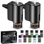 Car Air Freshener Diffuser, Smart Car Air Freshener, Auto On/Off with 3 Modes, Vent Clip, Long Lasting with 10 Essential Oils in 5 Scents (2 Pack)