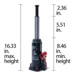 GAOLLY 6 Ton (13,200 LBs) Hydraulic Car Bottle Jack for Auto Repair and House Lift, with Case, Black