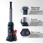 GAOLLY 6 Ton (13,200 LBs) Hydraulic Car Bottle Jack for Auto Repair and House Lift, with Case, Black