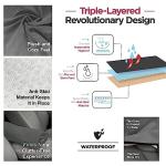 lebogner Car Seat Towel Cover for Post Gym Workout, Running and Swimming, 2 Pack Universal Fit Anti-Slip Waterproof Sweating Bucket Seat Protector for Cars, SUVs and Trucks, Grey