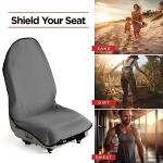 lebogner Car Seat Towel Cover for Post Gym Workout, Running and Swimming, 2 Pack Universal Fit Anti-Slip Waterproof Sweating Bucket Seat Protector for Cars, SUVs and Trucks, Grey