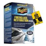 Meguiar's M4965 Marine/RV Fiberglass Restoration System, 3-Piece Marine Fiberglass Repair Kit Featuring Oxidation Remover for Boat Care Plus Boat Polish and Wax