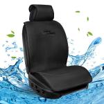 Sojoy IsoTowel Car Seat Cover for Front Seat,Microfiber Breathable Cloth Seat Protector,with Quick-Dry Non-Slip Back for All Workouts,All-Weather (Carbon Black, 1 Pcs)