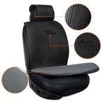 Sojoy IsoTowel Car Seat Cover for Front Seat,Microfiber Breathable Cloth Seat Protector,with Quick-Dry Non-Slip Back for All Workouts,All-Weather (Carbon Black, 1 Pcs)