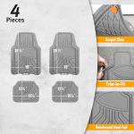 Armor All 4-Piece All-Season Floor Mats, Custom Fit Mats for Cars, Trucks, SUVs — Gray