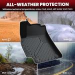 LASFIT Floor Mats & Cargo Mat for Kia K4 2026 2025 All Weather TPE Custom Fit Floor Liner 1st & 2nd Row Full Set Car Mats and Trunk Mat Accessoires, Black