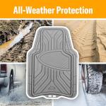 Armor All 4-Piece All-Season Floor Mats, Custom Fit Mats for Cars, Trucks, SUVs — Gray