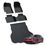 LASFIT Floor Mats & Cargo Mat for Kia K4 2026 2025 All Weather TPE Custom Fit Floor Liner 1st & 2nd Row Full Set Car Mats and Trunk Mat Accessoires, Black