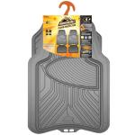 Armor All 4-Piece All-Season Floor Mats, Custom Fit Mats for Cars, Trucks, SUVs — Gray