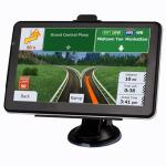 LONGRUF GPS Navigation for Car, Latest 2025 Map 7 inch Touch Screen Car GPS, Voice Turn Direction Guidance, Support Speed and Red Light Warning, Pre-Installed North America Lifetime map Free Update