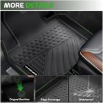 Floor Mats for Honda Civic 2022-2026 Gas Sedan(2nd Row w/o USB Port) & 2026 Sedan Hatchback Si Hybrid TPE Floor Liners Fit for Civic 1st & 2nd Row & Door Sill Guards Anti-Slip Full Set Car Mats