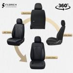 FLORICH Car Seat Covers Full Set Leather Seat Cover Waterproof Car Seat Cushion 5 Seats Interior Covers Full Wrapping Edge Seat Protector Universal Fit for Most Cars Trucks SUV, Black