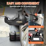 E-HEELP Electric Car Jack Kit 5Ton 12V Hydraulic Car Jack Lift (Lifting Range: 6.1~17.7 inch) with Electric Impact Wrench for SUV MPV Sedan Truck Change Tires Garage Repair