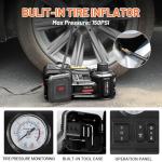 E-HEELP Electric Car Jack Kit 5Ton 12V Hydraulic Car Jack Lift (Lifting Range: 6.1~17.7 inch) with Electric Impact Wrench for SUV MPV Sedan Truck Change Tires Garage Repair