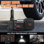 E-HEELP Electric Car Jack Kit 5Ton 12V Hydraulic Car Jack Lift (Lifting Range: 6.1~17.7 inch) with Electric Impact Wrench for SUV MPV Sedan Truck Change Tires Garage Repair