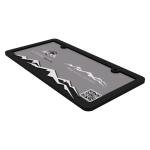 Mountain License Plate Frame Bracket (White on Black)